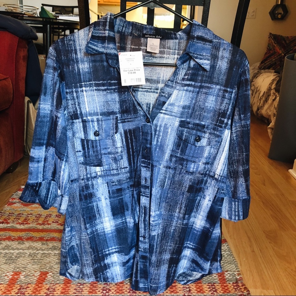 denim inspired top 💙